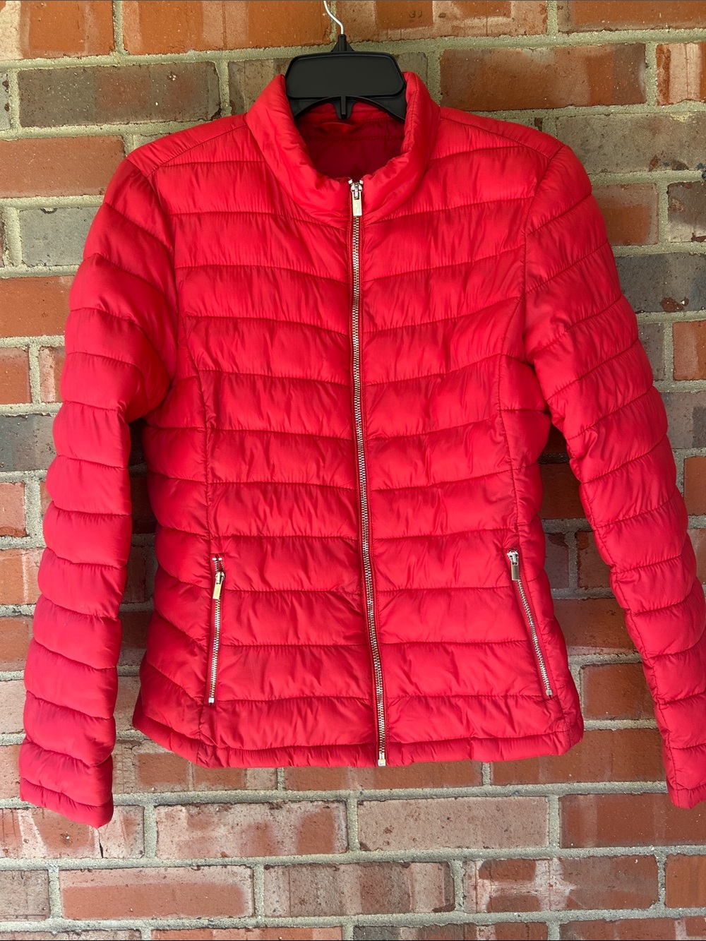 VILA Red Quilted Puffer Jacket